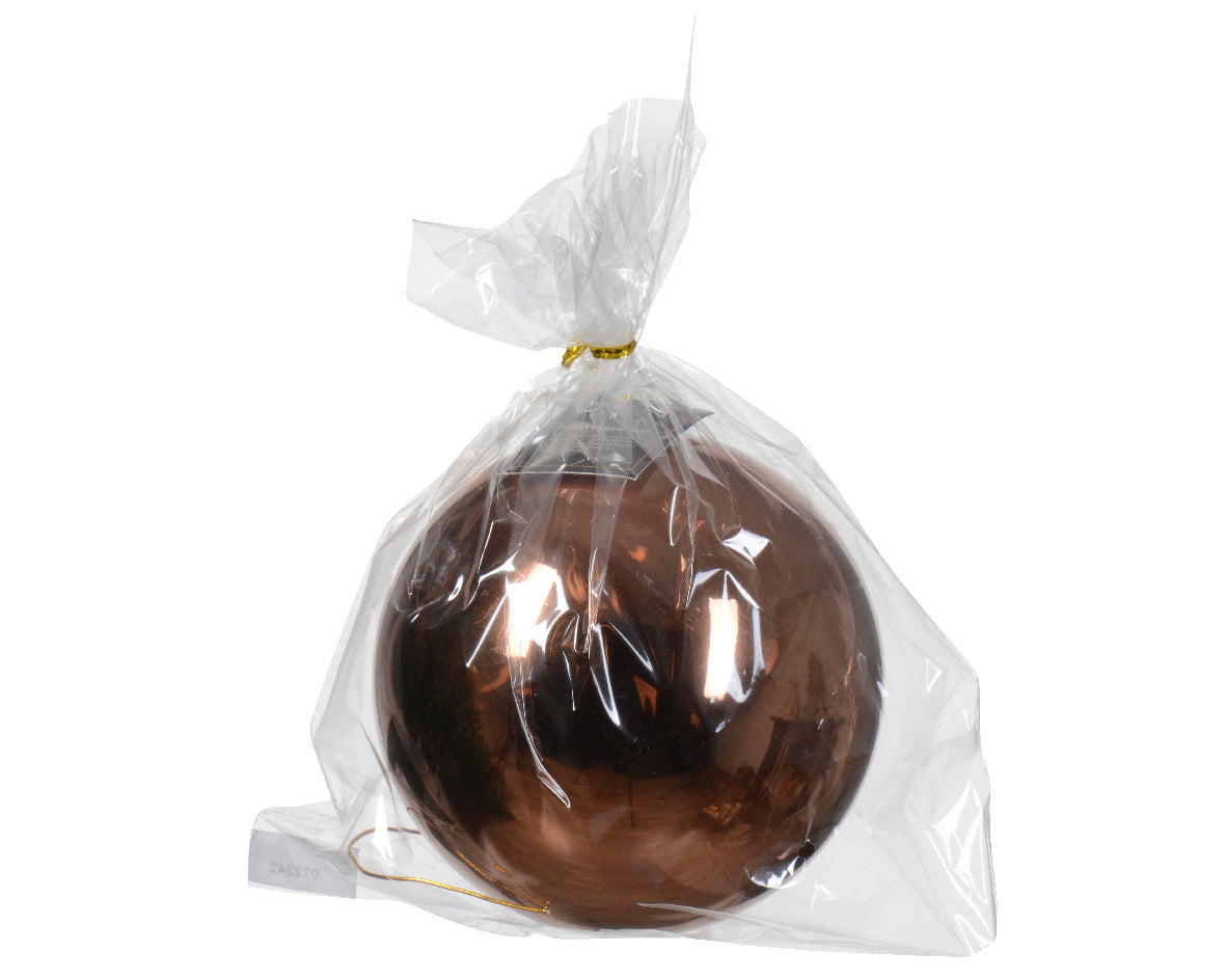 Large Shiny Espresso Shatterproof Bauble - 14cm