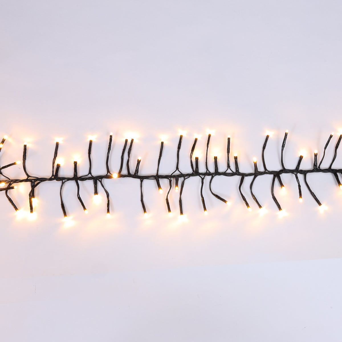NOMA Warm White Super Cluster Lights with Black Cable - 20m