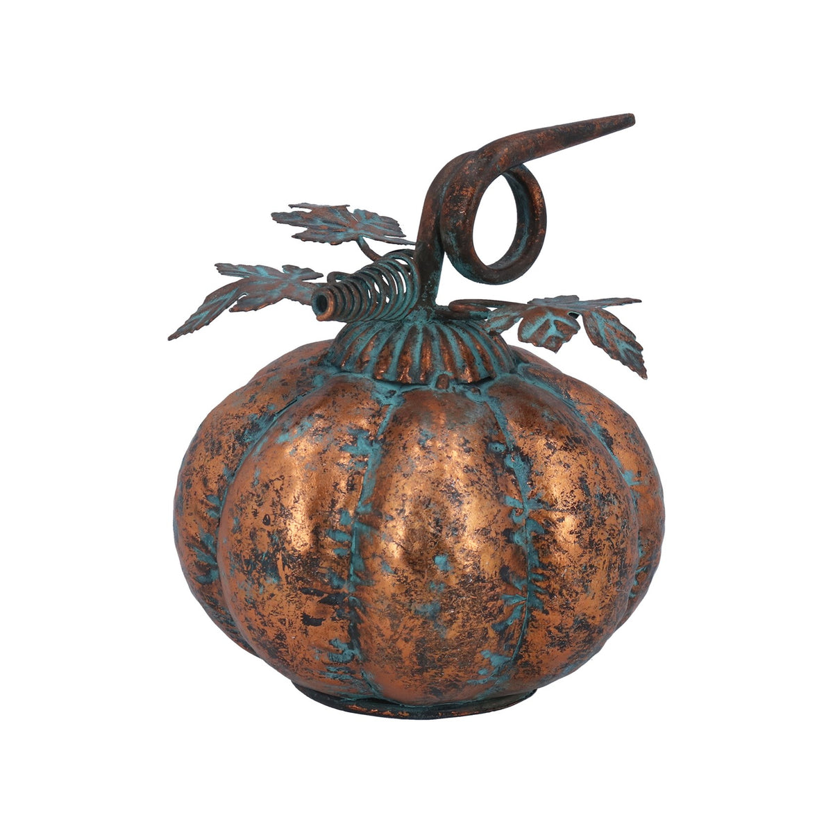 Gisela Graham Copper Antiqued Pumpkin Metal Ornament - 15.2cm ...