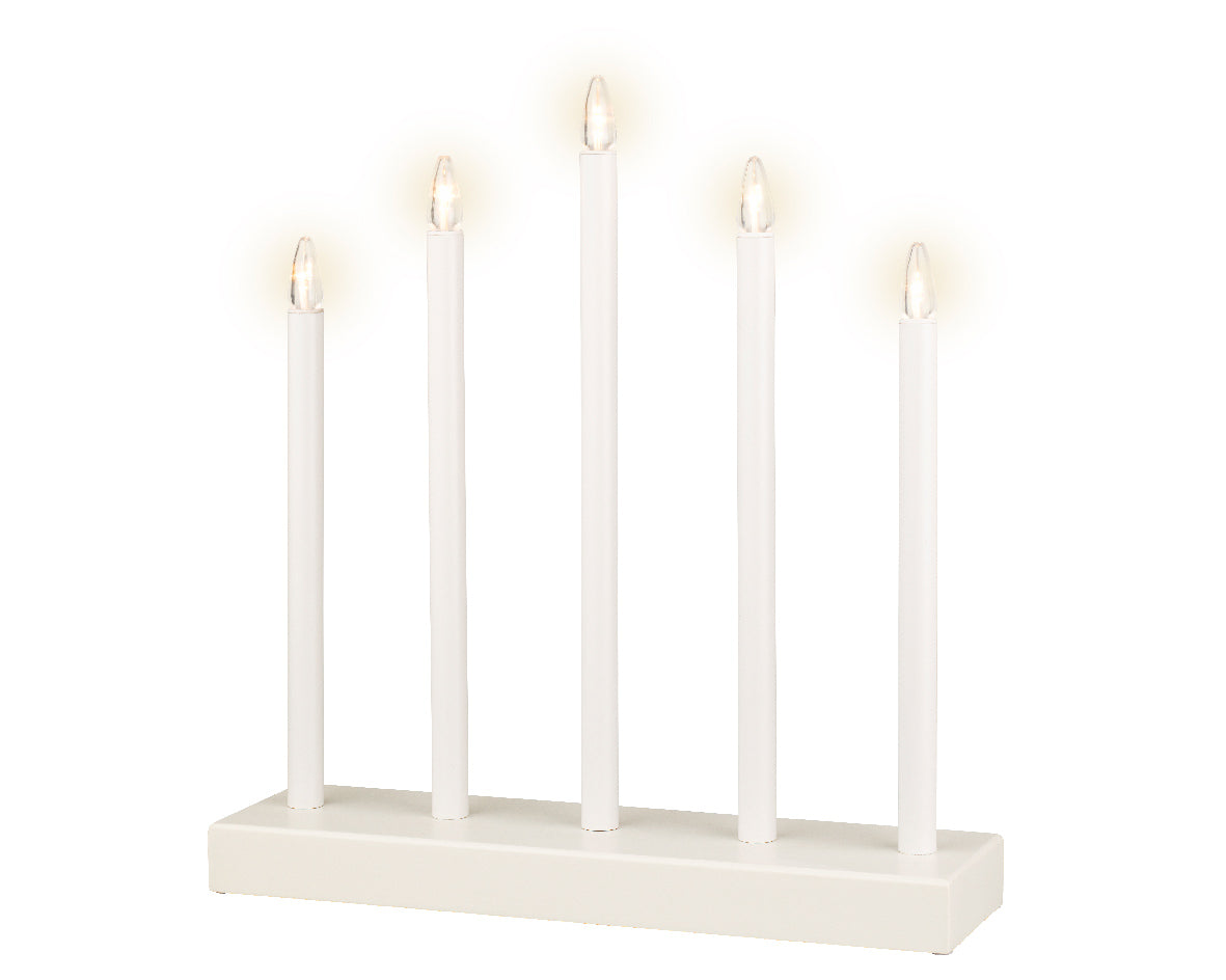 5 Pyramid Battery Operated LED Candles Window Arch Decoration