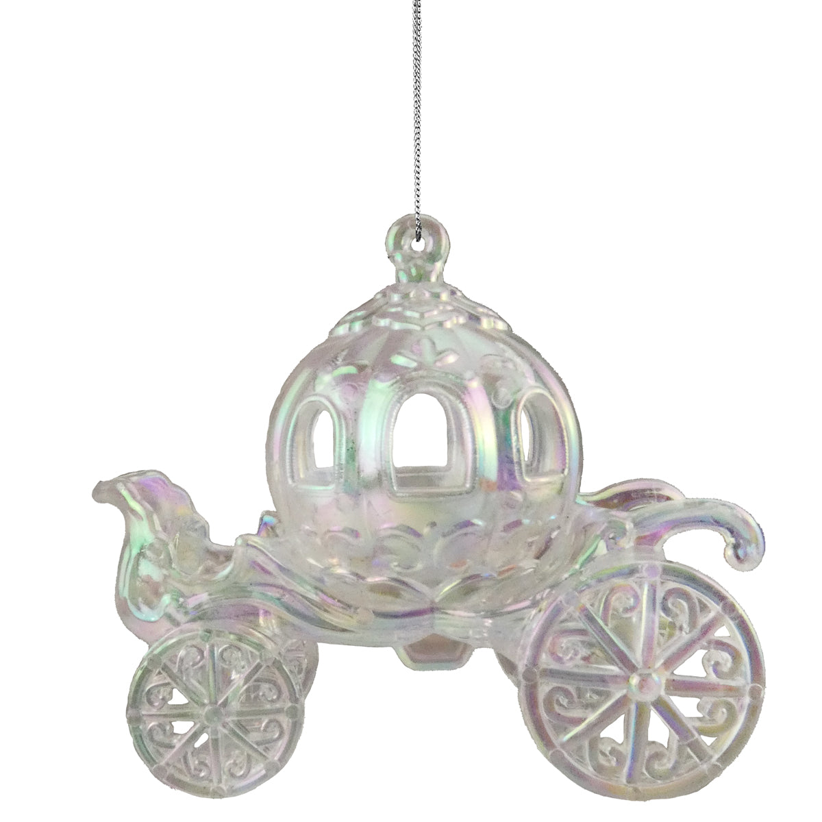 Iridescent Acrylic Carriage Hanging Tree Decoration
