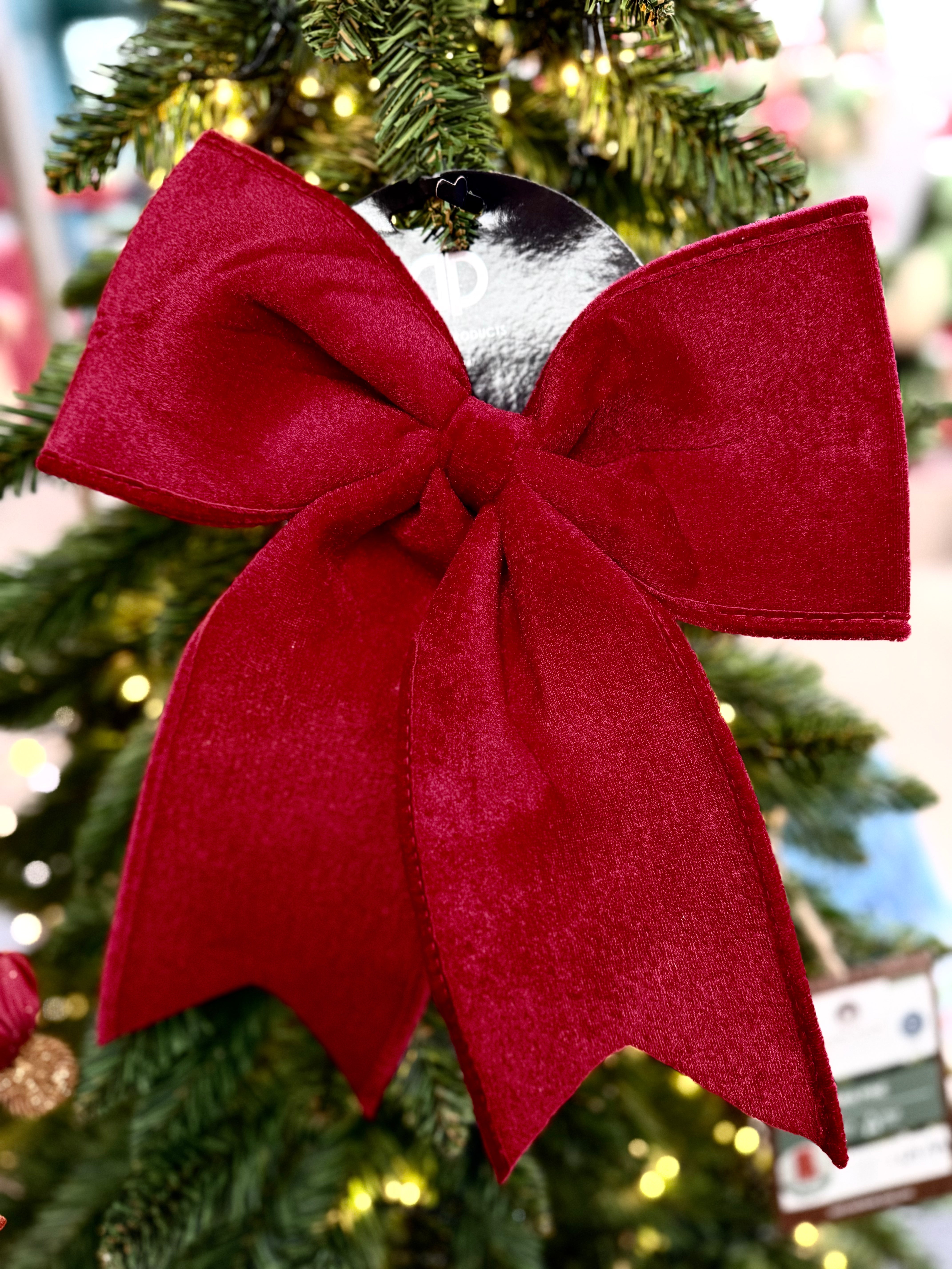 Large Dark Red Burgundy Velvet Bow - 35cm
