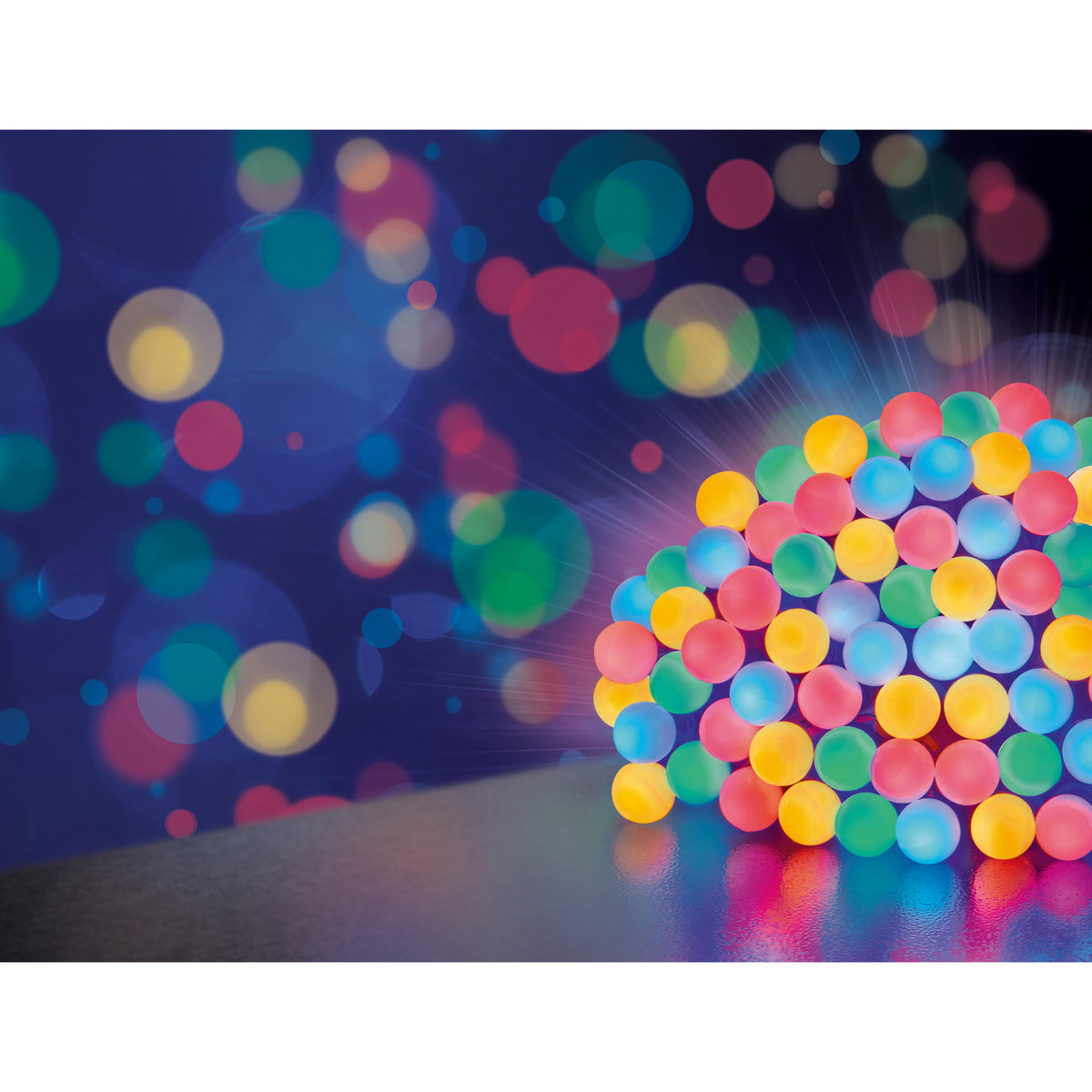 Premier Multi Coloured Frosted Berry LED Multi Action with Timer Function - Set of 300