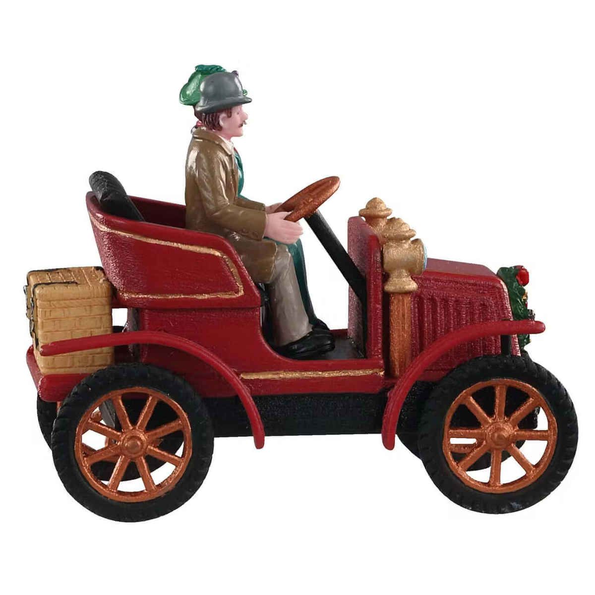 Lemax First Car In Town Red Vintage Car Christmas Village Figurine