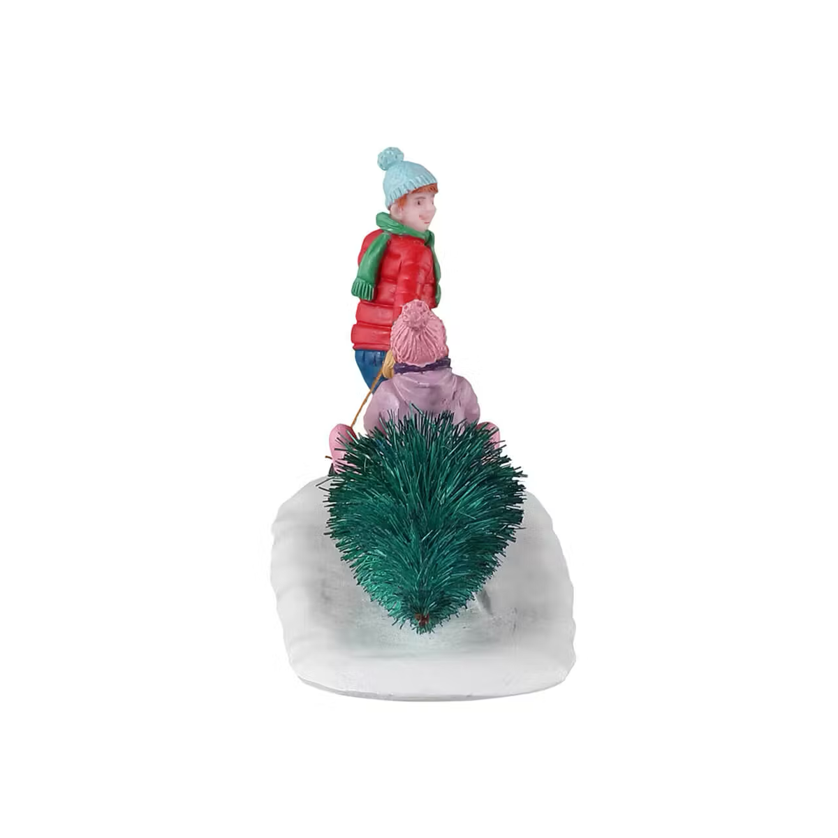 Lemax Bringing Home Our Tree Christmas Village Figurine with Boy, Girl & Dog