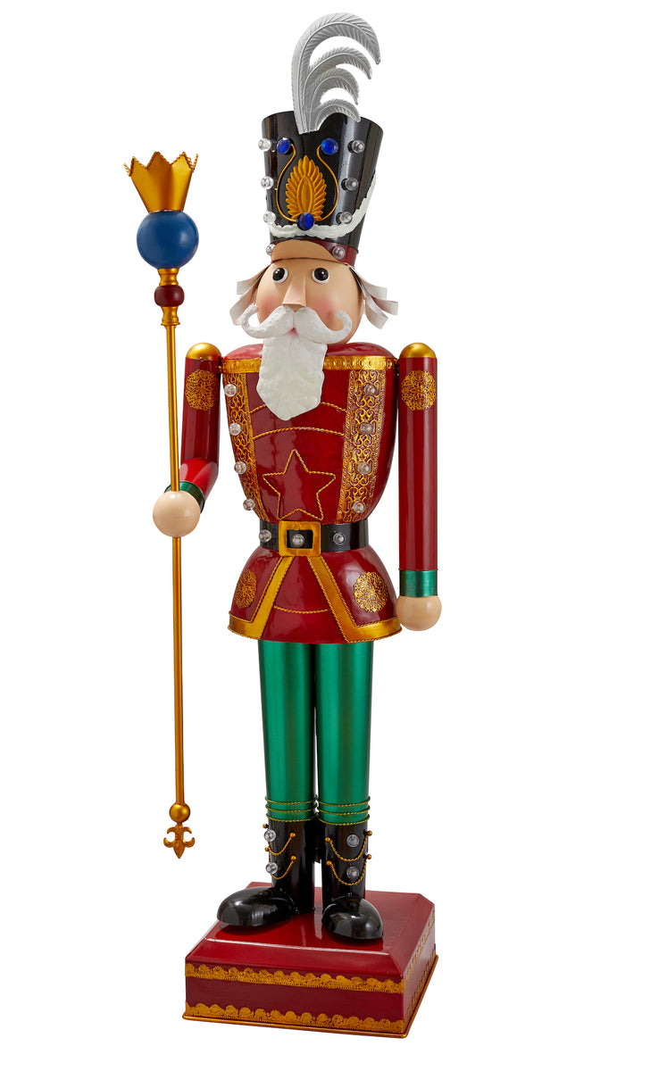 InLit Giant LED Light Up Nutcracker Traditional Green and Red 119cm Southwood Christmas Shop