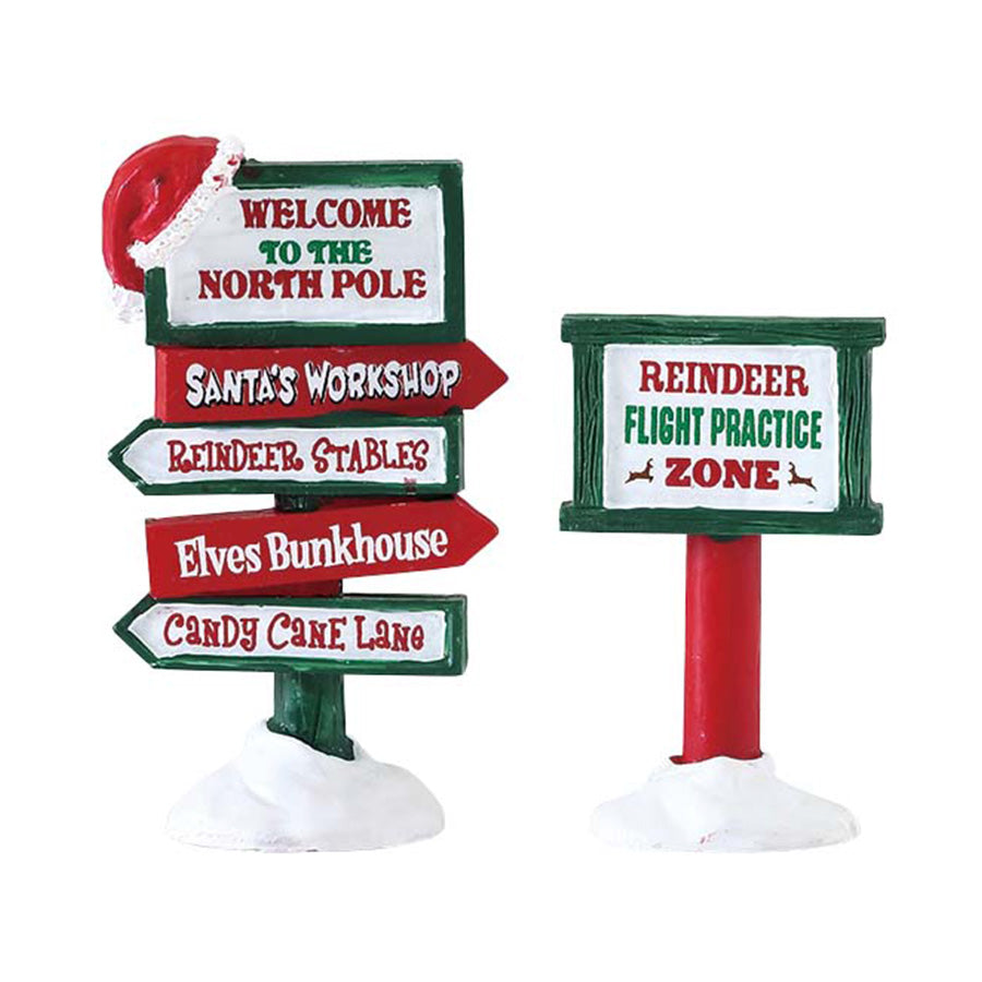 North Pole Signs - Lemax 74325