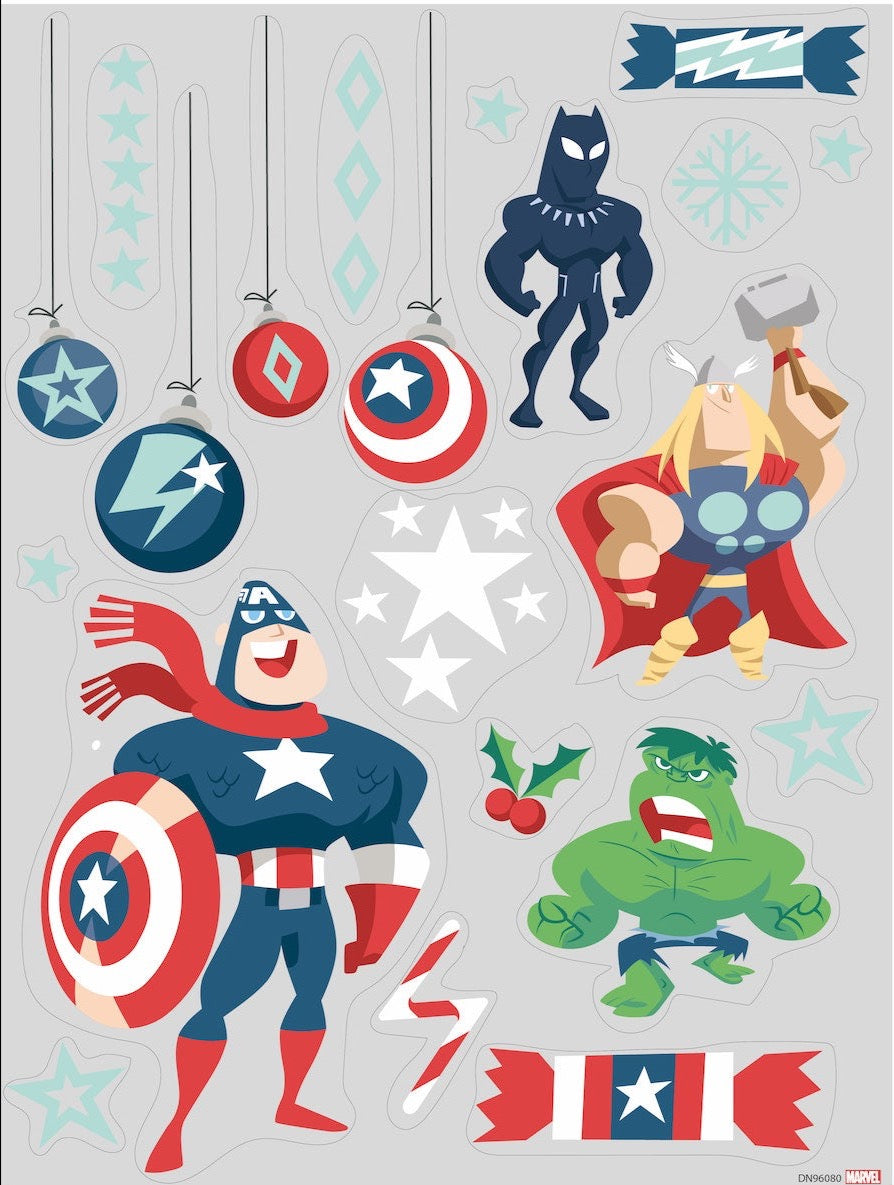 Disney Marvel Themed Static Christmas Window Sticker