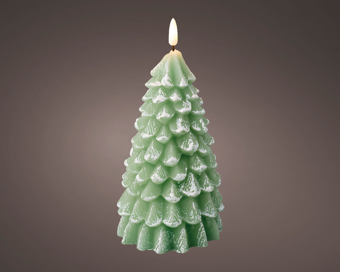 Battery Operated Green Christmas Tree Wax Candle Southwood Christmas Shop