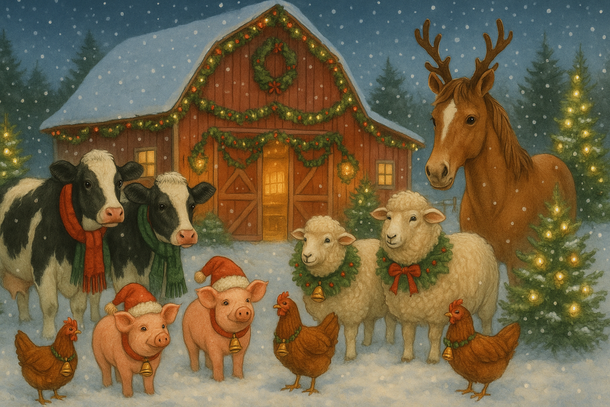 Farmyard Christmas Themed Decorations & Baubles