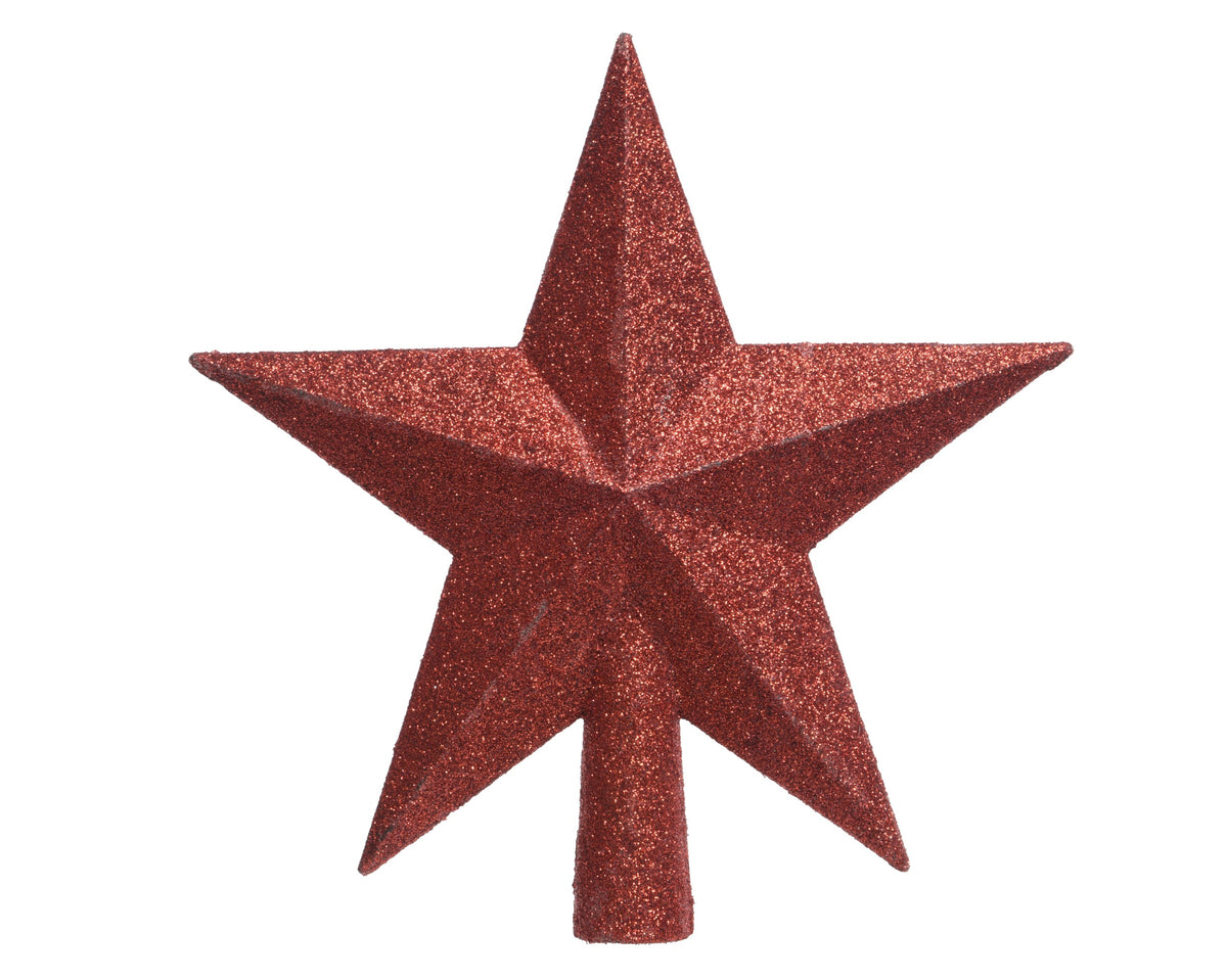 Light Christmas Red Large Shatterproof Glitter Star Tree Topper