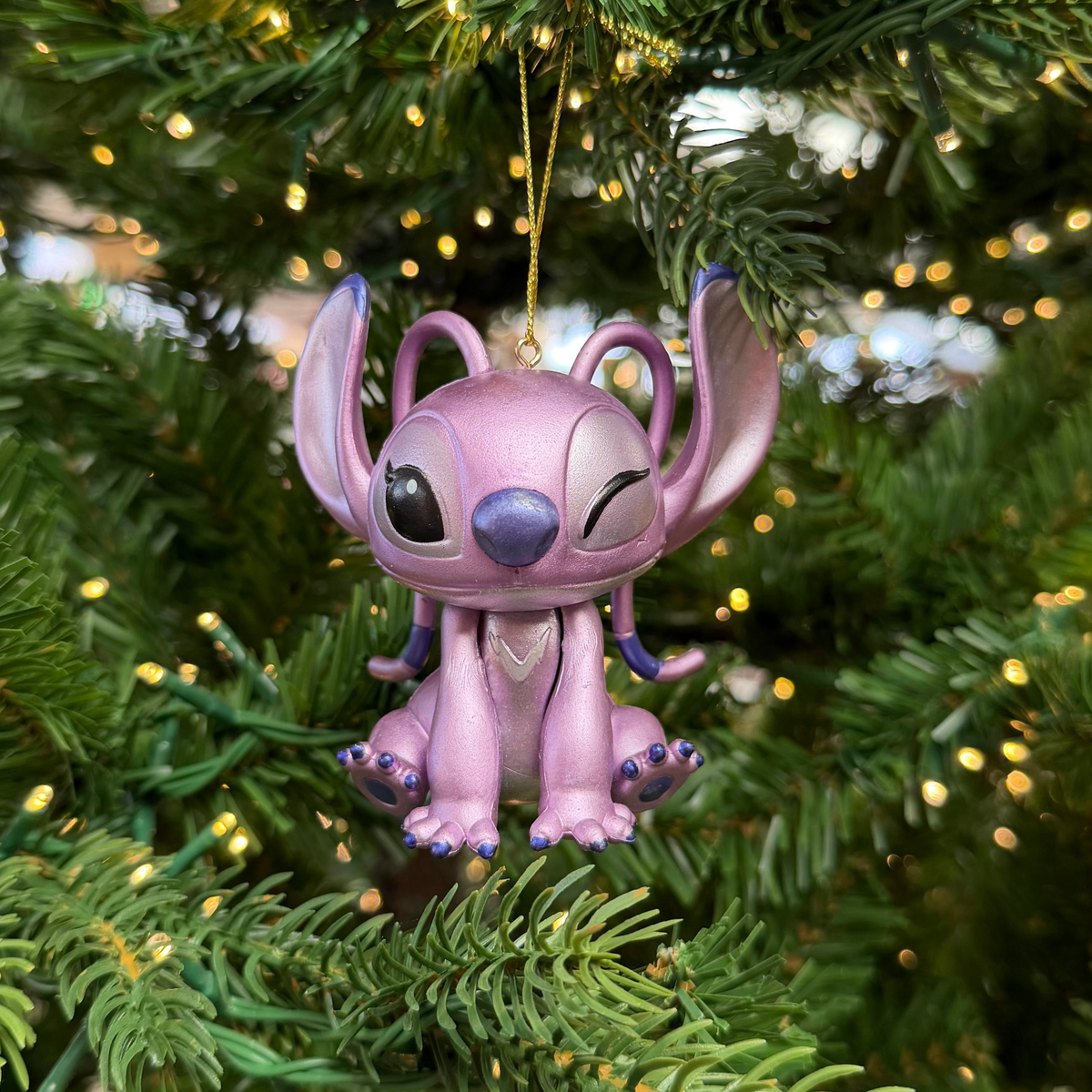 Disney Angel Lilo & Stitch Metallic 3D Character Christmas Bauble