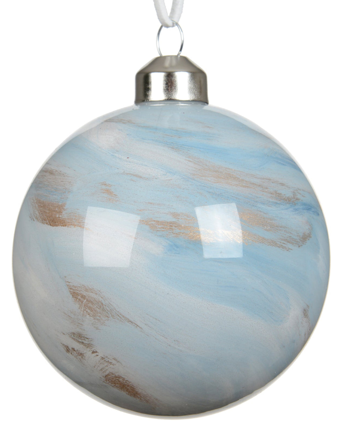 Glass Enamel Bauble 8cm