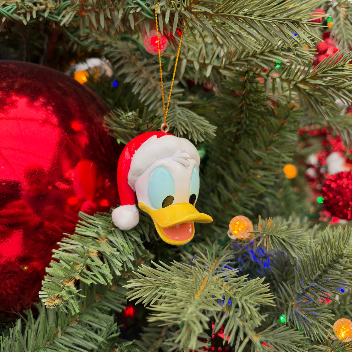 Disney Donald Duck Face Christmas Bauble