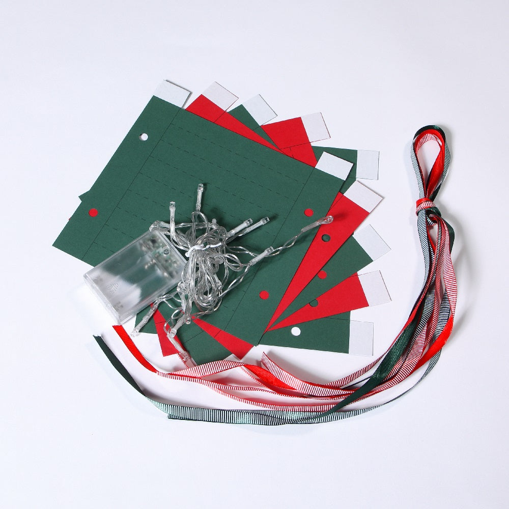 NOMA Light Up DIY Set of 5 Paper Lantern with Icicle Light Chain