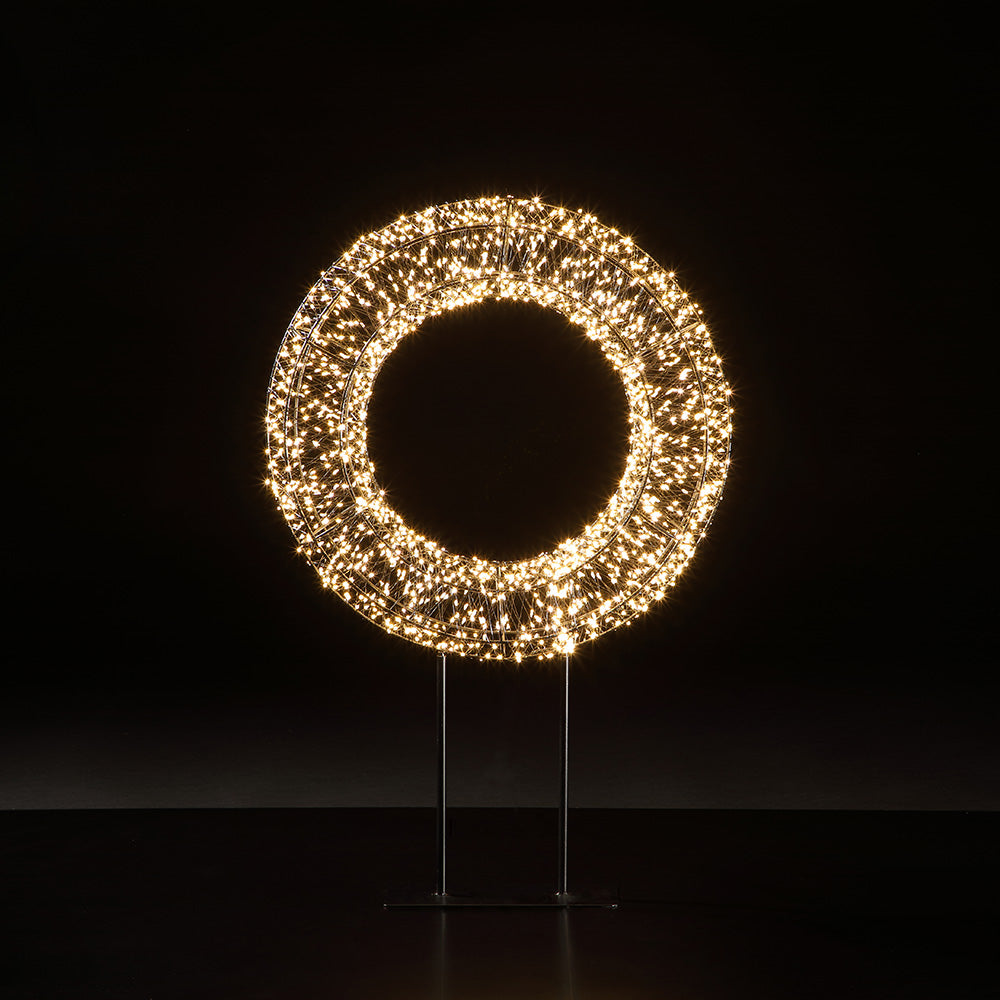 NOMA 60cm Black Micro Wire Standing Wreath with 1920 LED
