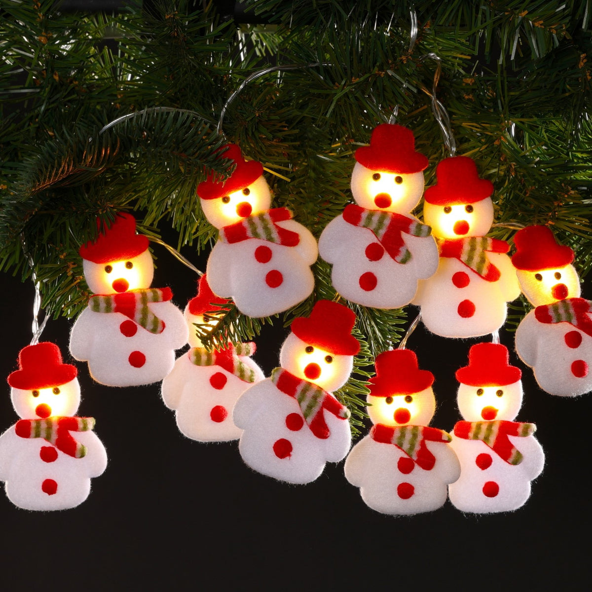 NOMA 10 Fabric Snowman Garland