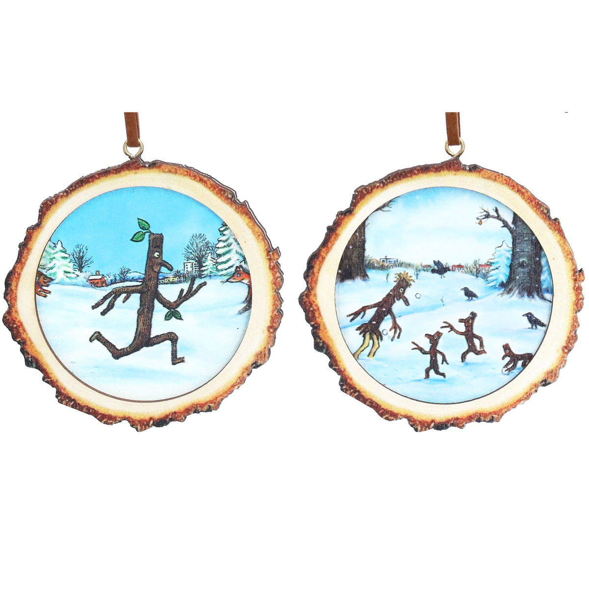 Gisela Graham Stick Man Wood Log Christmas Single Decoration