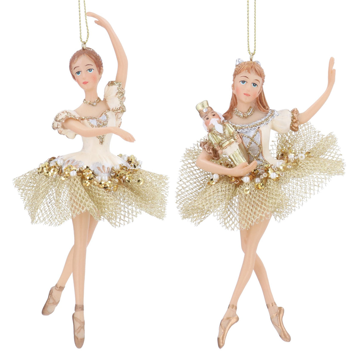 Gisela Graham - Resin Sugar Plum Fairy Christmas Single Decoration - 15cm