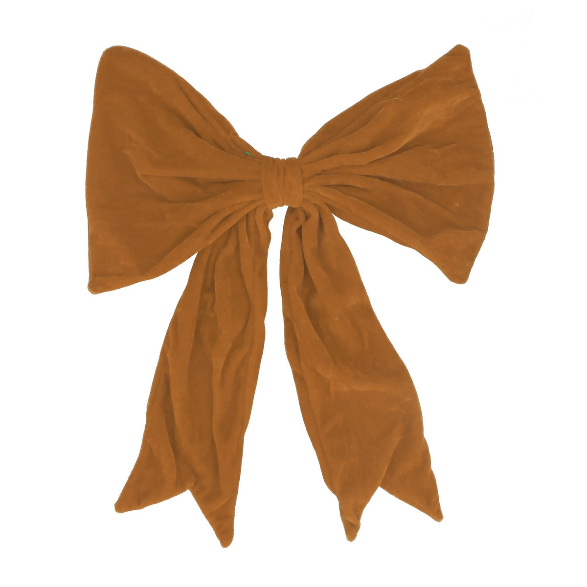 Gisela Graham - Large Old Gold Velvet Clip-on Bow Decoration 43cm