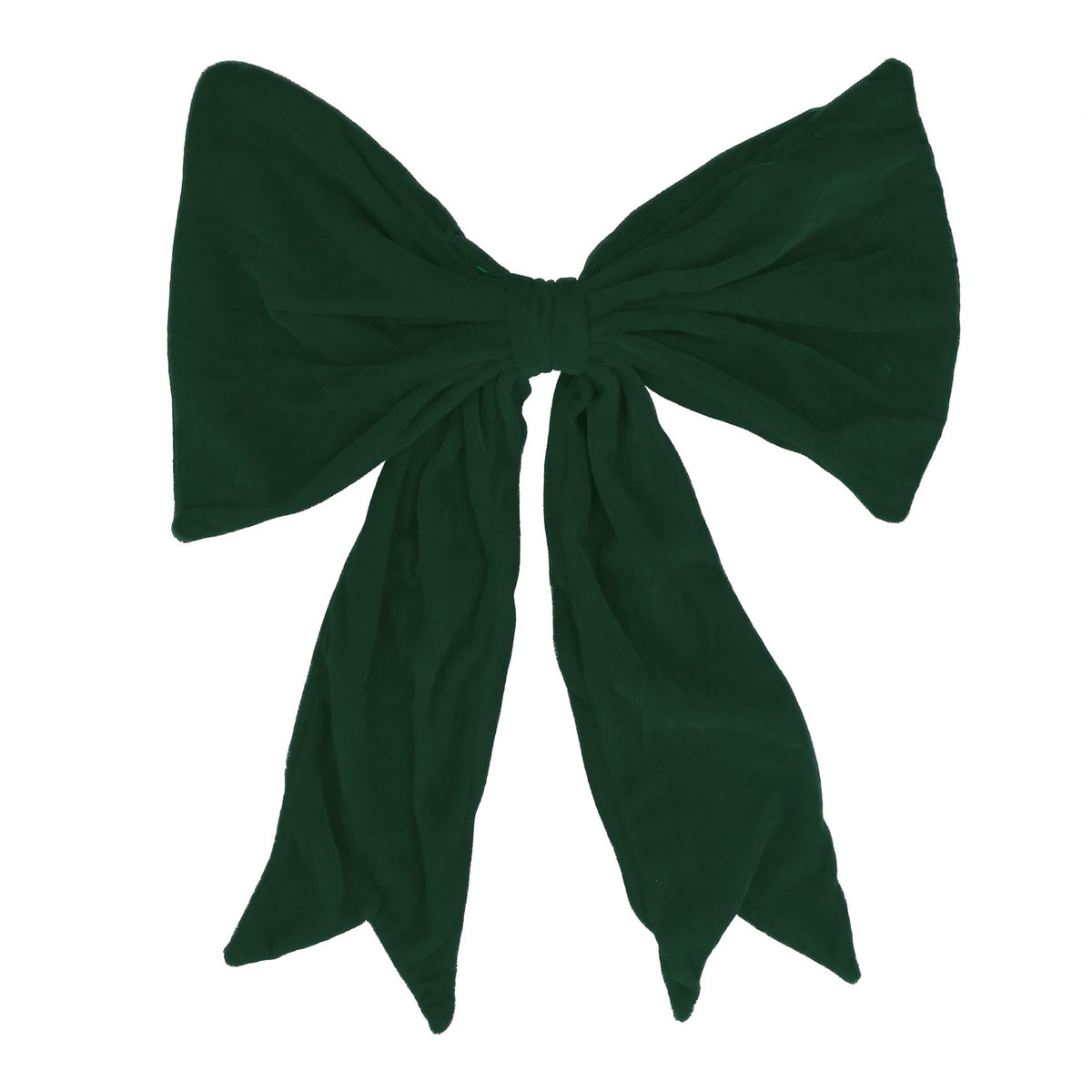 Gisela Graham - Large Dark Green Velvet Clip-on Bow Decoration 43cm