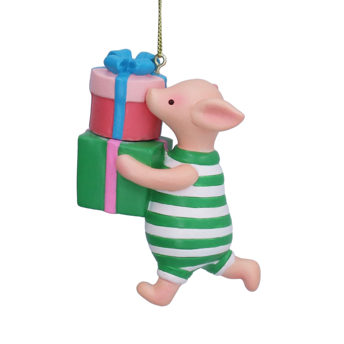 Gisela Graham - Resin Winnie the Pooh's Piglet Christmas Decoration - 8cm