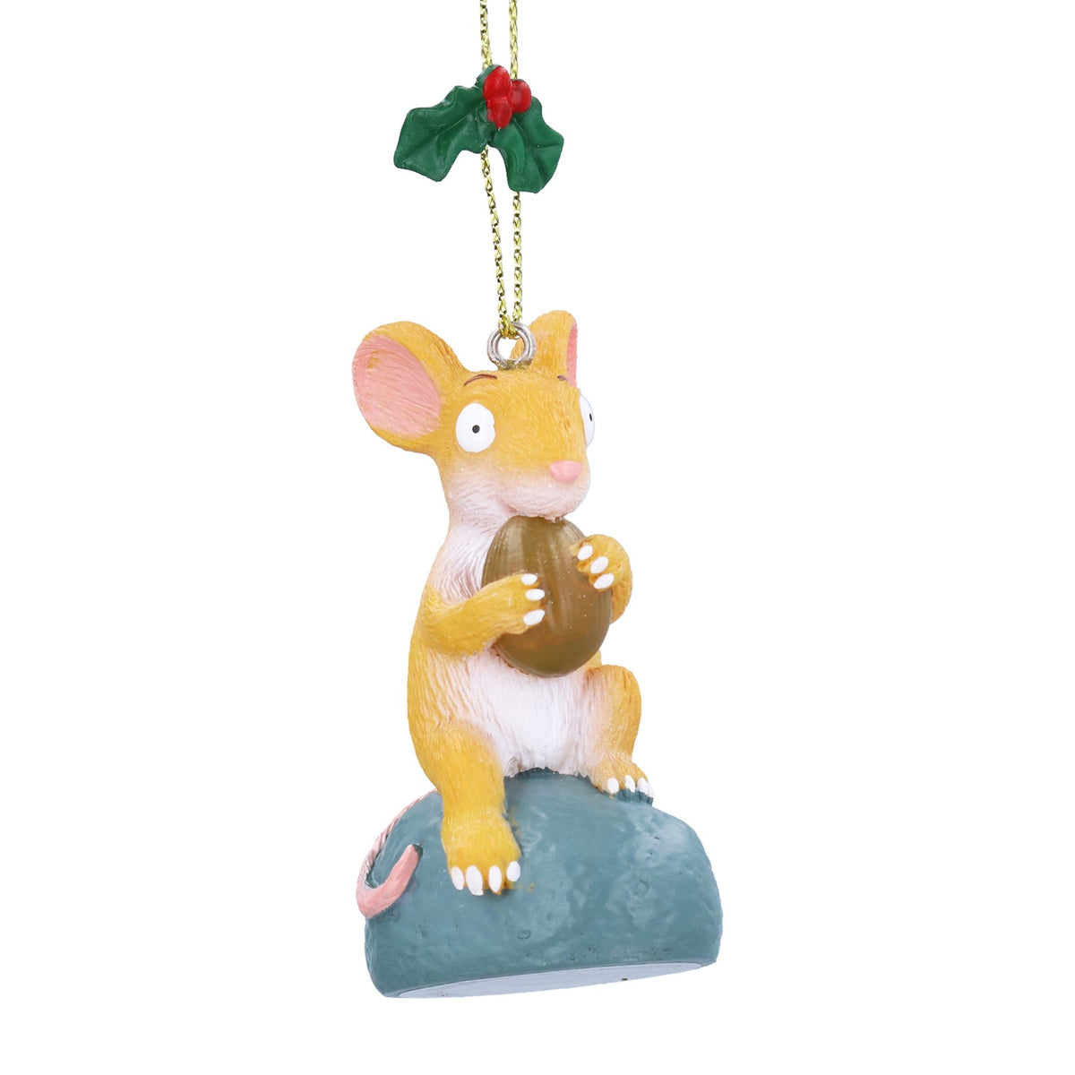 Gisela Graham - Resin Gruffalo's Mouse with Nut Christmas Decoration - 6cm