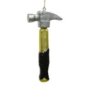 Shiny Glass Silver & Gold Hammer Hanging Christmas Tree Decoration