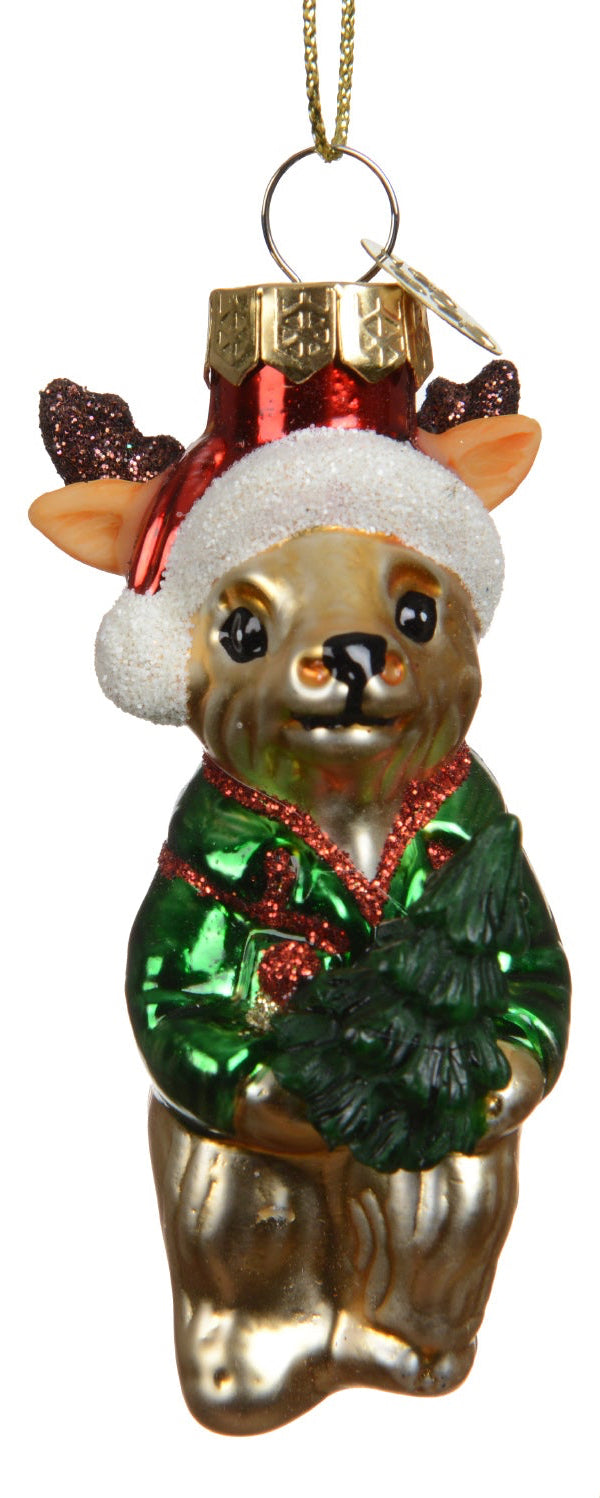 Forest Animals Christmas Handing Bauble 7.5cm