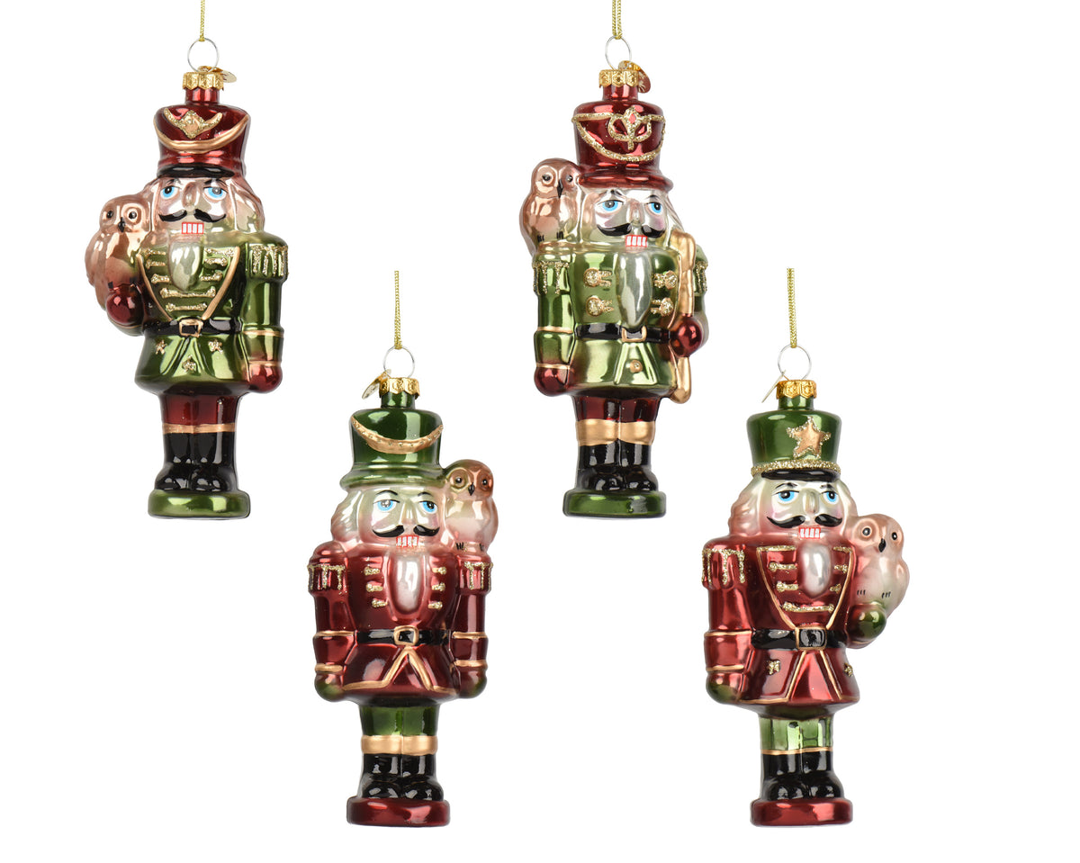 Nutcracker with Owl Hanging Bauble 13.2cm