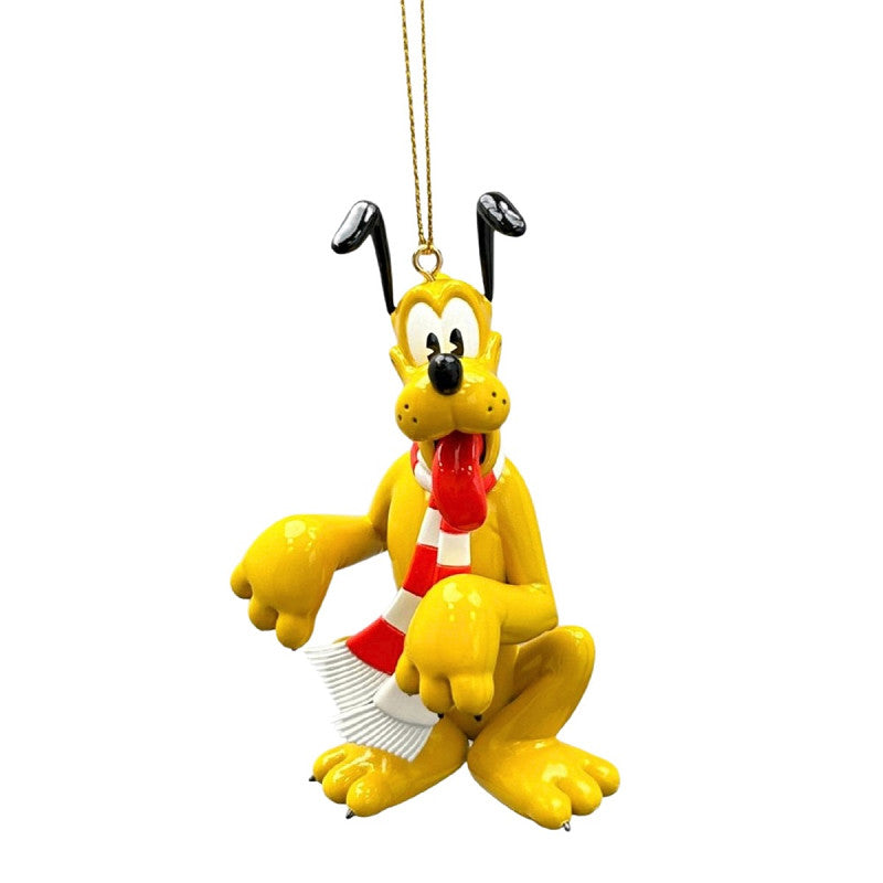 Disney Pluto in Vintage Scarf Christmas Bauble