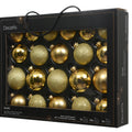 Light Gold 7cm Glass Baubles - Set of 21