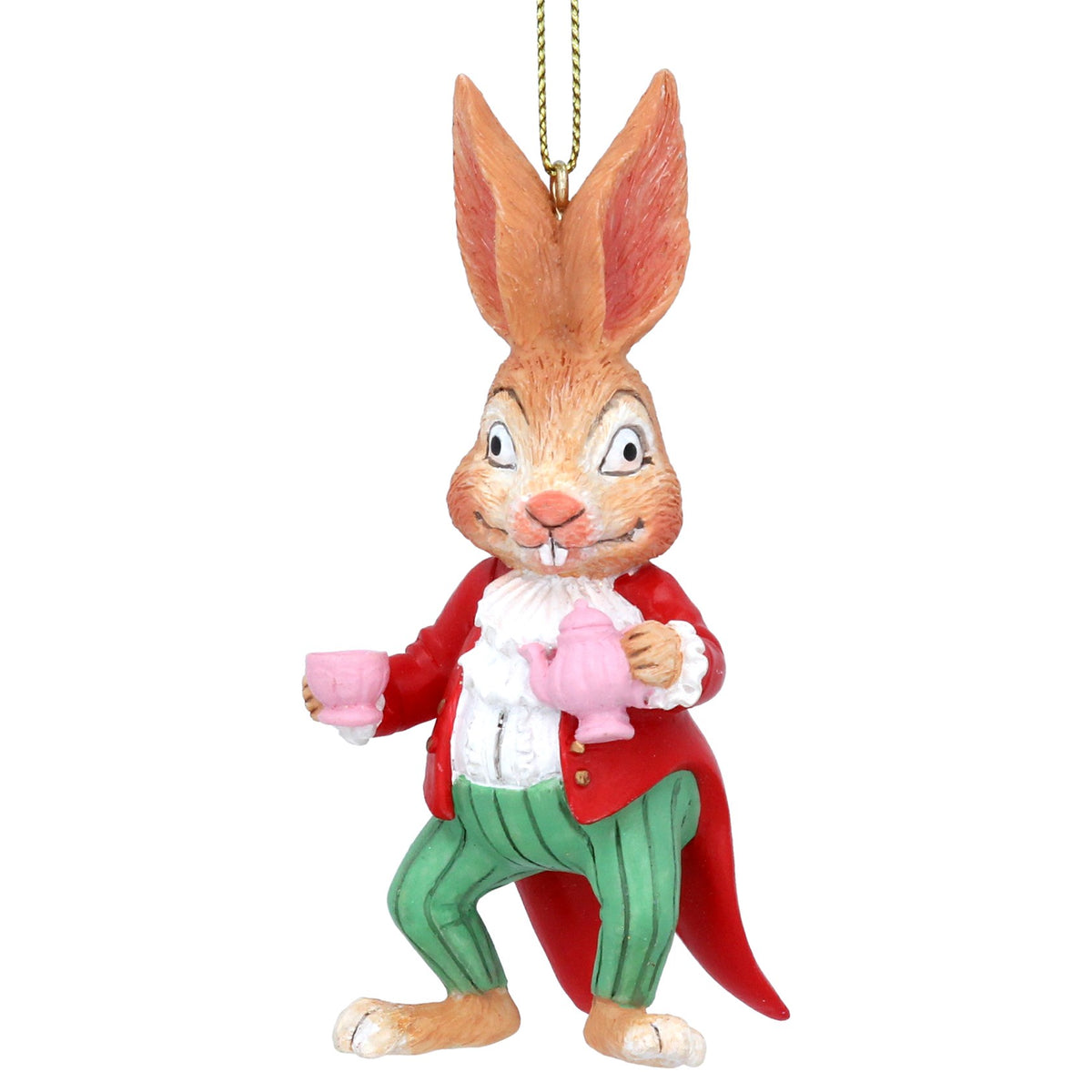 Gisela Graham Resin Mad March Hare Christmas Bauble