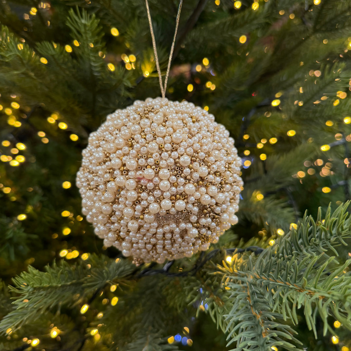 Gold Pearl Bauble