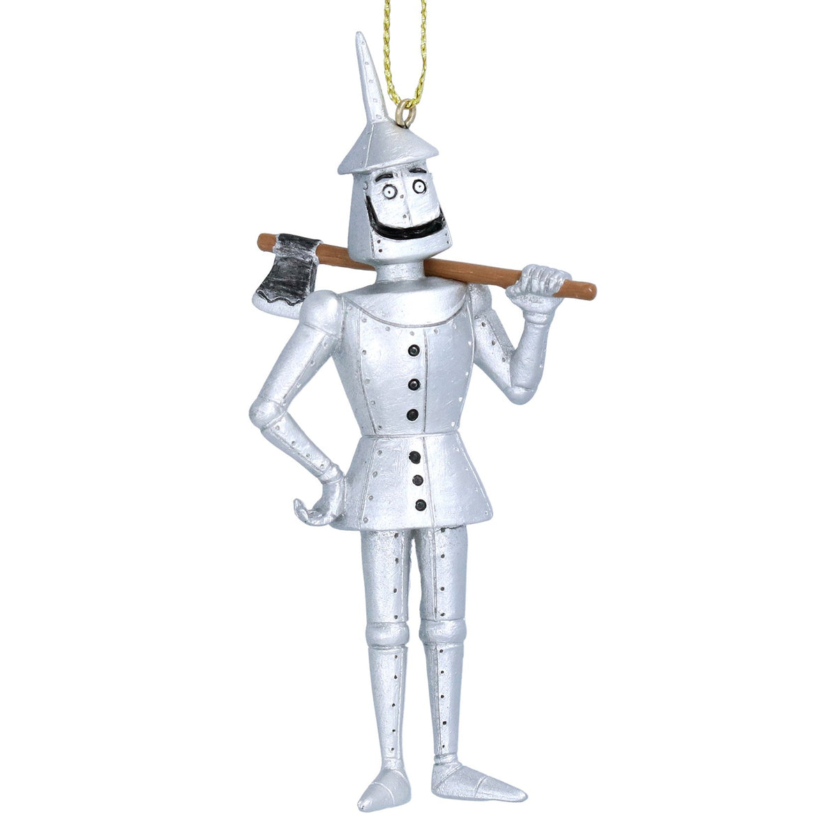 Gisela Graham - Resin Silver Tin Man Christmas Tree Bauble