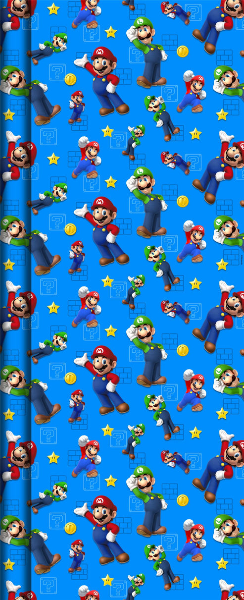 Nintendo Super Mario & Luigi Wrapping Paper - 2m – Southwood Christmas Shop