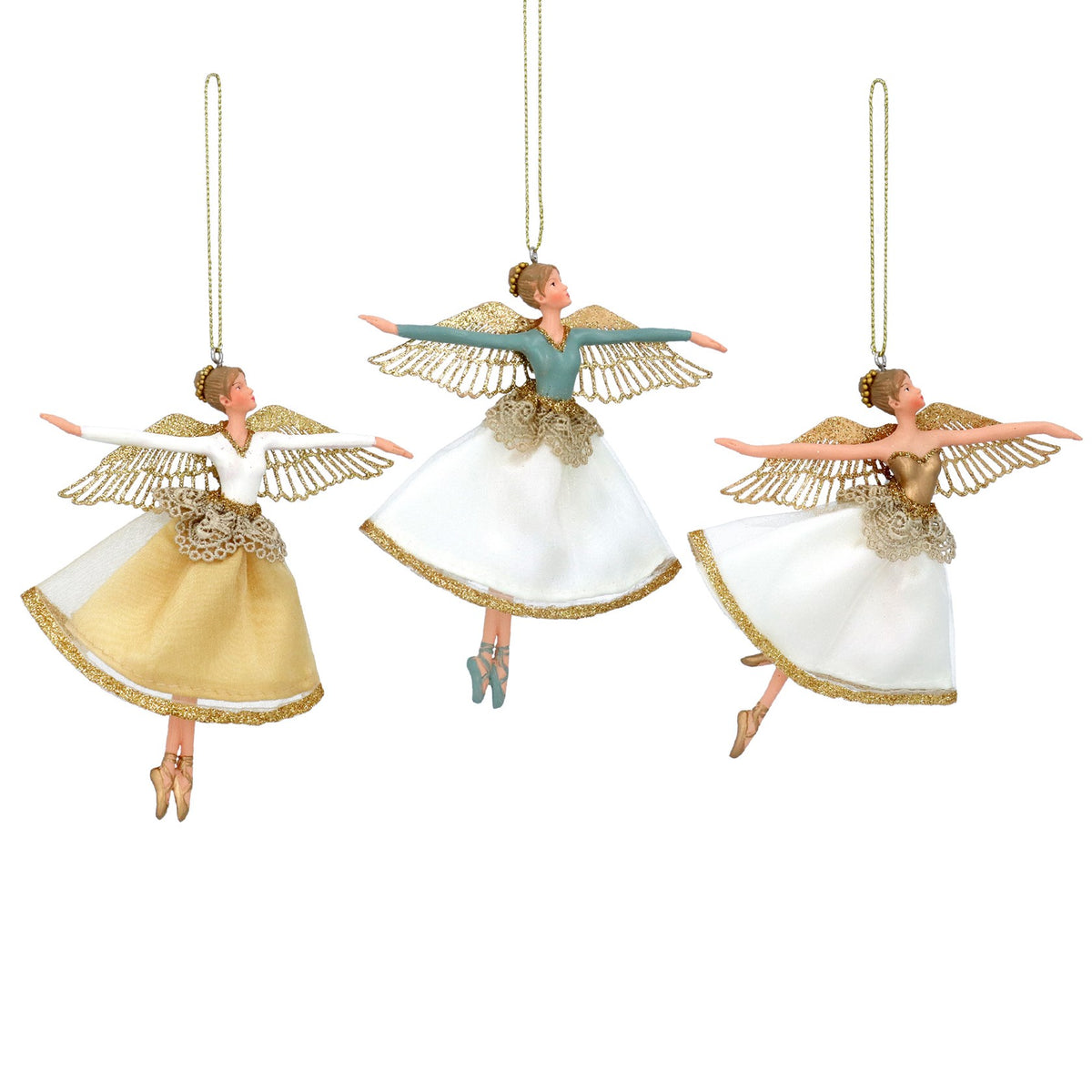 Gisela Graham - Stunning Cream/Gold/Green Fairy Decoration – Southwood ...