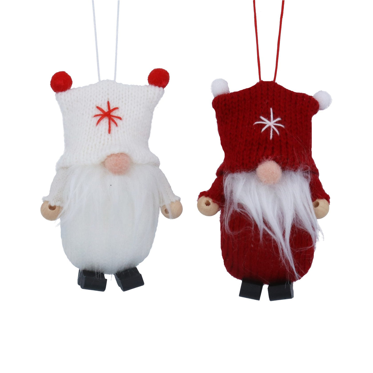 Gisela Graham Red & White Felt Decorative Christmas Gonk - 10cm