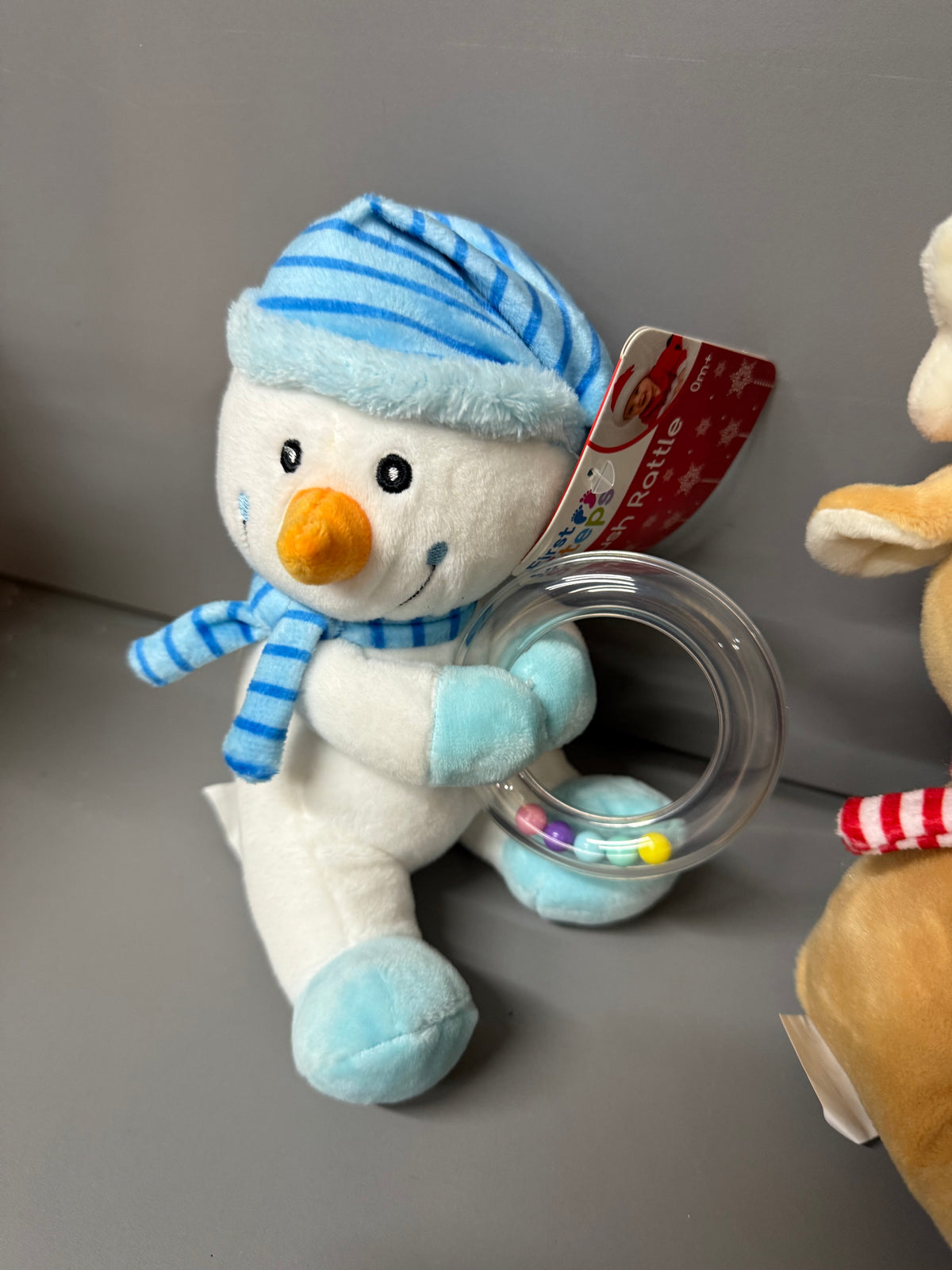 First Steps Plush Christmas Rattle