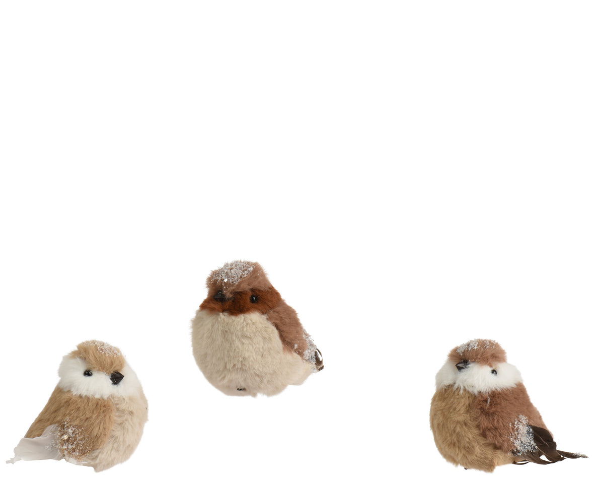 Fluffy Bird Christmas Ornament 11cm