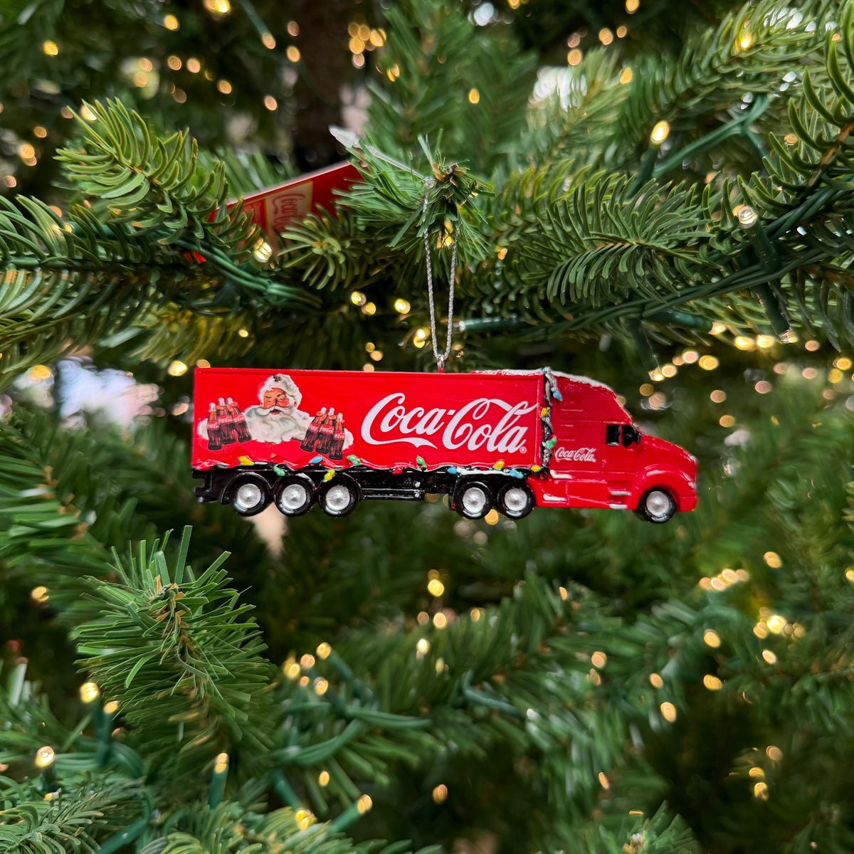 Flat-Back Coca-Cola Classic Truck Lorry Christmas Bauble
