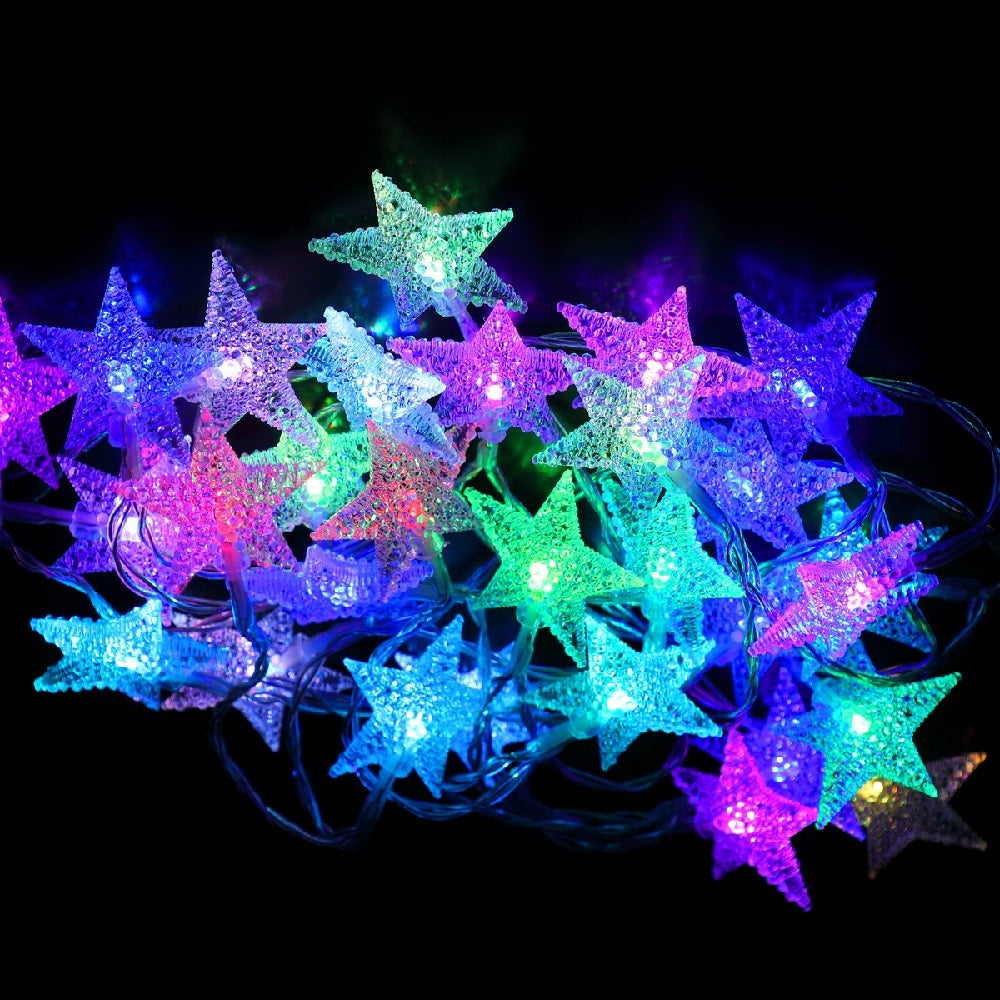 NOMA Colour Changing Star Garland String Lights - Set of 40
