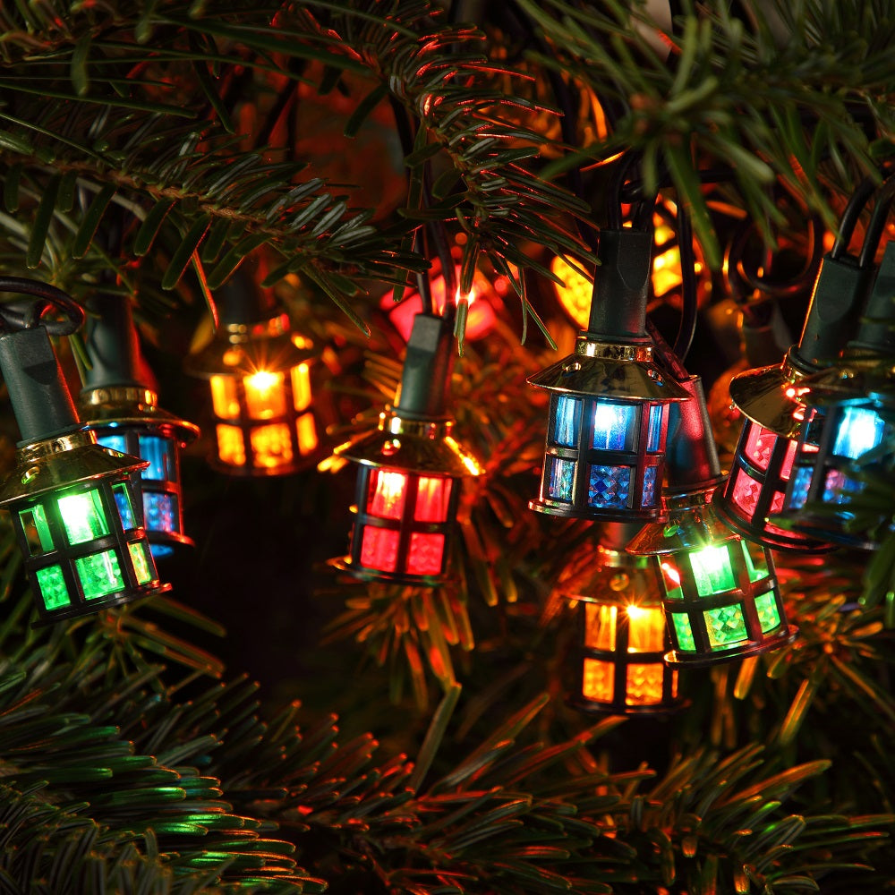 NOMA Multi-coloured LED Victorian Lantern String Lights