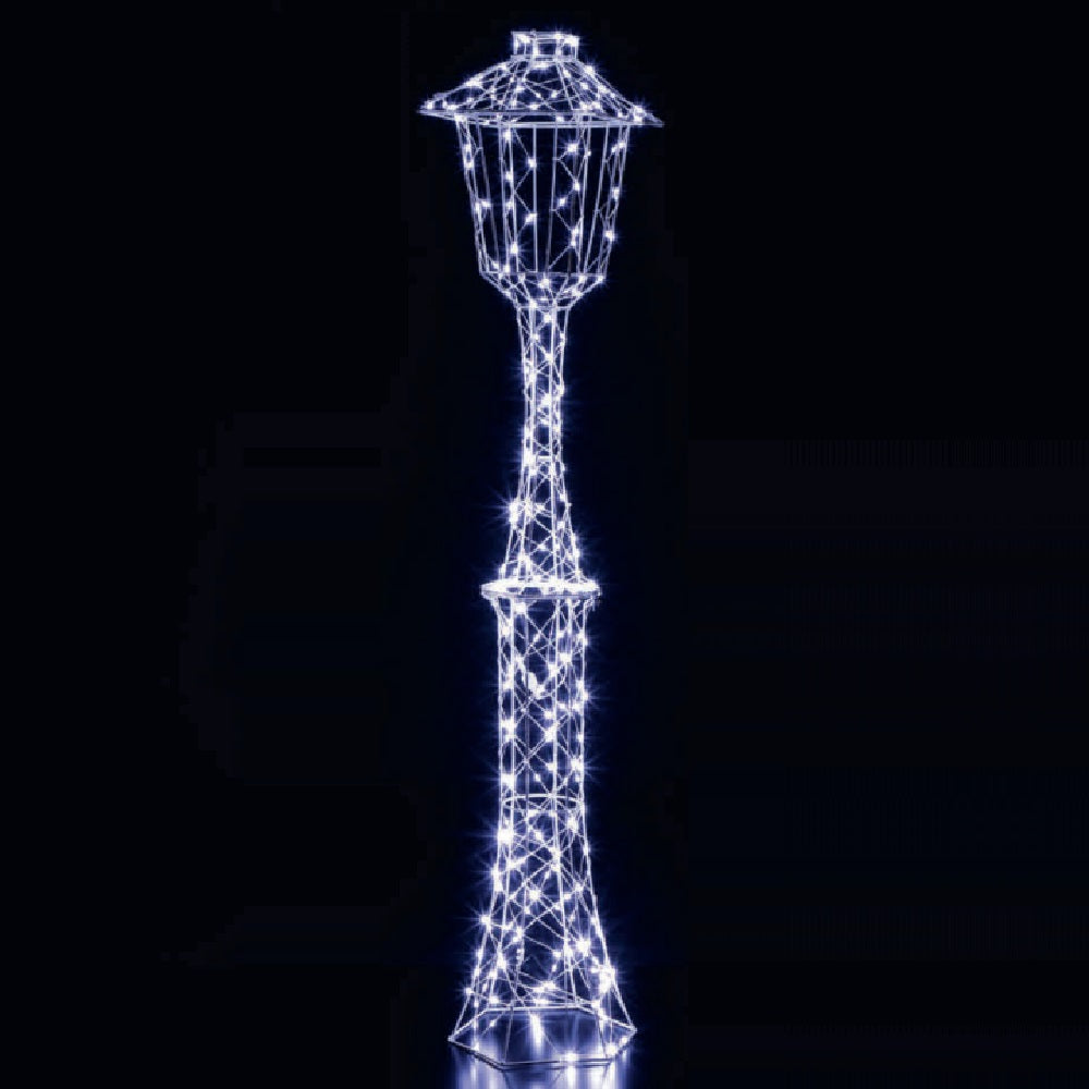 NOMA 1.5m White Flexi Dickensian Lamp Post with 260 White LEDs