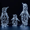 NOMA 60cm White Flexi Penguin Family with 330 White LEDs - Set of 3