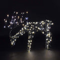 NOMA 40cm Grey Wire Tatton Grazing Stag with Branch Antlers & Duo Bulb Warm & Cool White Changeable Lights