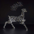 NOMA X-Large 1.4m Grey Rattan Woburn Stag with Branch Antlers & 378 Duo Bulb Warm & Cool White LEDs
