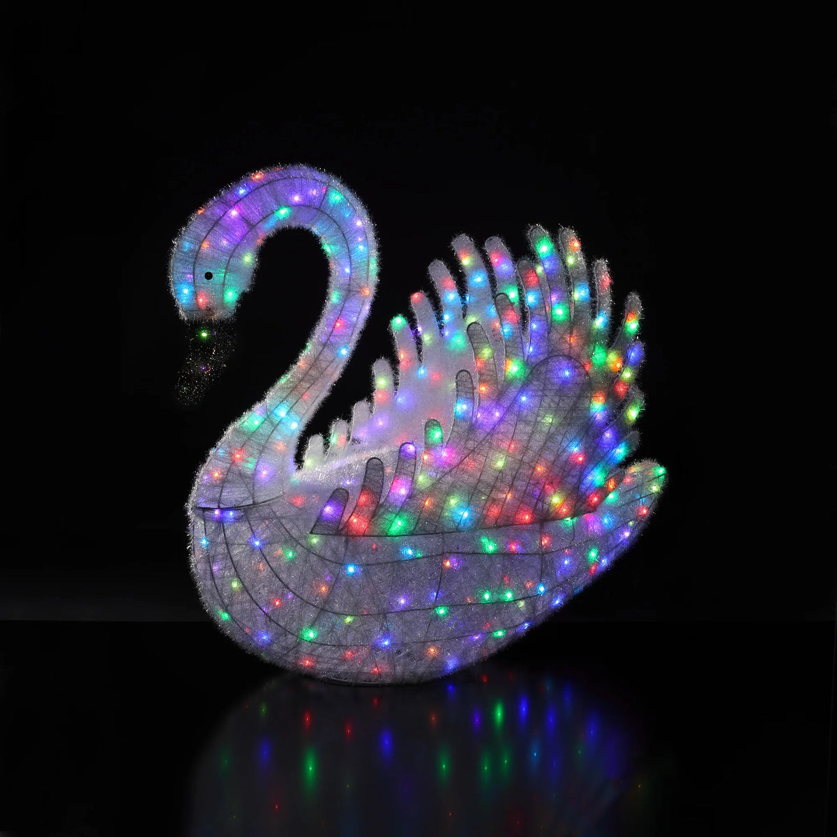 NOMA 60cm Spectrum Twine Swan Swan with 200 Colour Changeable LEDs & Remote Control
