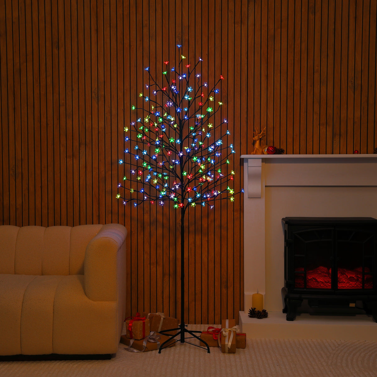 NOMA 180cm Nebular Colour Changeable Cherry Blossom Twig Tree