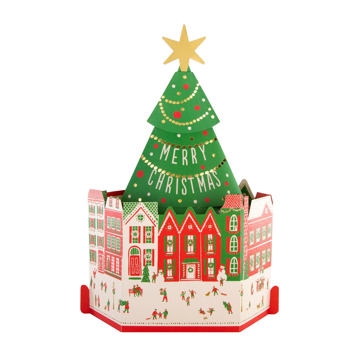 Giant Jumbo Christmas Card - Pop-up 3D Tree Design
